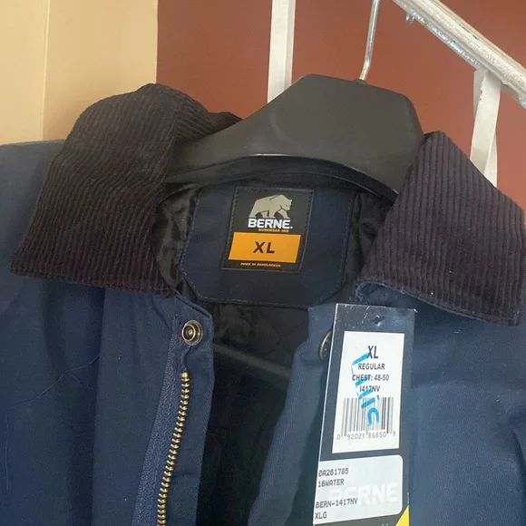 Berne Men insulated Coveralls Jacket Size XLarge. Chest 48-50 Blue. - Picture 7 of 9